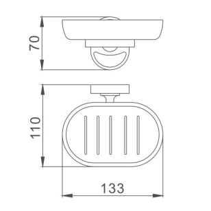 Мыльница HB1902 хром Haiba