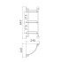 Полка стеклянная угловая HB1607-3 хром Haiba