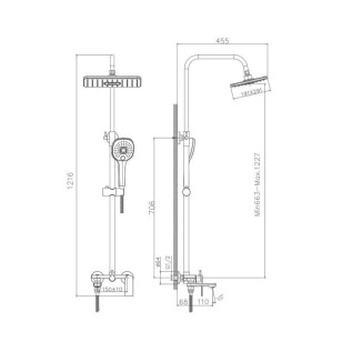 Душевая система HB23505-8 белый Haiba