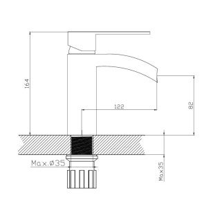 Смеситель для раковины HB13505 хром Haiba