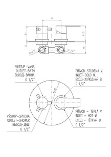 Смеситель для душа Colorado CO186KZ золото Rav Slezak