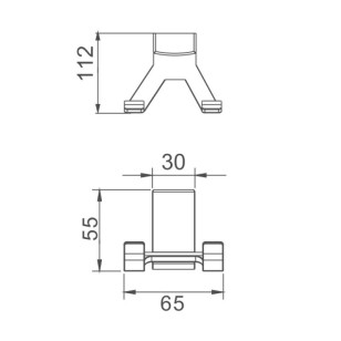 Крючок для ванной комнаты HB8805-2 хром Haiba