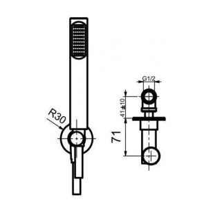 Душевой гарнитур Shower Set AC0982345 никель Webert