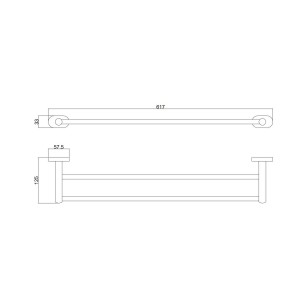 Полотенцедержатель B90009 хром BELZ