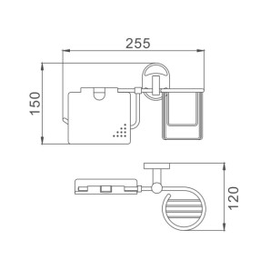 Держатель для туалетной бумаги HB1903-1 хром Haiba