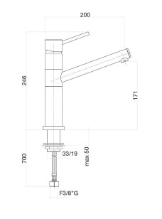Смеситель для кухни Xenon 44NN5441 черный Fiore