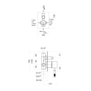 Смеситель для душа встраиваемый Rimini RI860101015 хром Webert