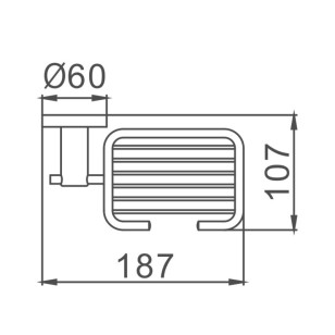 Мыльница HB8302-1 сталь Haiba