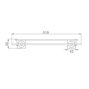 Полка стеклянная HB8507 хром Haiba