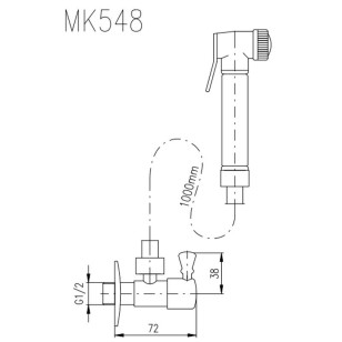 Гигиенический душ без смесителя Morava MK548SM бронза Rav Slezak