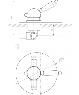 Смеситель для душа Labe L583L Rav Slezak