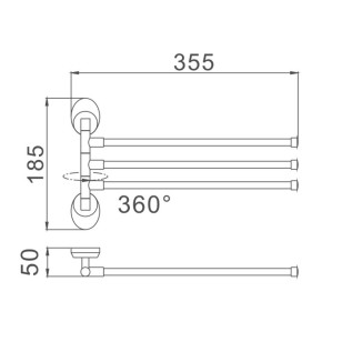 Полотенцедержатель HB1613 хром Haiba