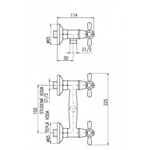 Смеситель для душа Morava MK780.5SM Rav Slezak