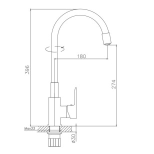 Смеситель для кухни HB70112-3 серый Haiba