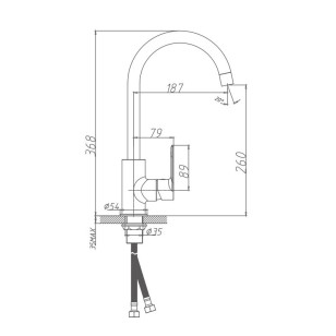 Смеситель для кухни HB71505 хром Haiba