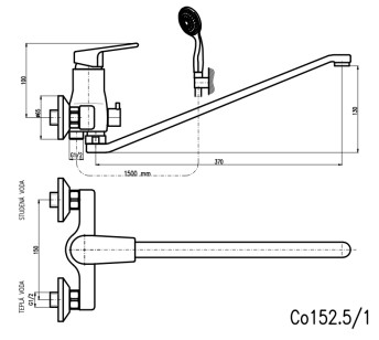 Смеситель для ванны Colorado CO252.5/1 Rav Slezak