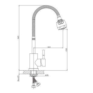 Смеситель для кухни HB73304 сталь Haiba