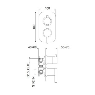 Смеситель для душа встраиваемый Coral CO860101015 хром Webert