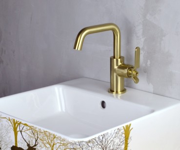 Смеситель для раковины 1760S 1178CG матовое золото Bronze de Luxe