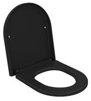 Сиденье для унитаза Ambassador Abner черное матовое толстое 102T20201
