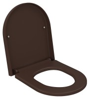 Сиденье для унитаза Ambassador Abner матовое коричневое толстое 102T20601