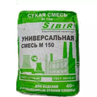 Штукатурно-кладочная смесь на цементной основе Sibir М-150 40 кг