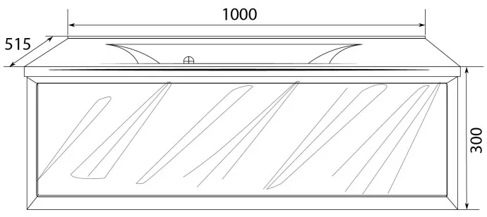 Тумба Marka One Glace 100x51.5x33.5 У73575