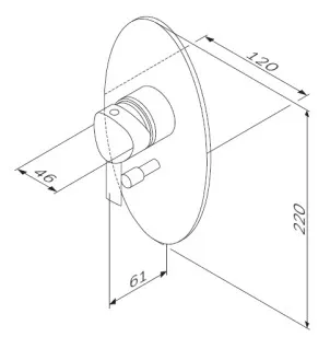Встраиваемый смеситель Am.Pm Awe 12x6.1x22 F1585000