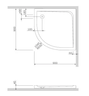 Душевой поддон Am.Pm Spirit 90x90x4 W7AT-GSR0-090W