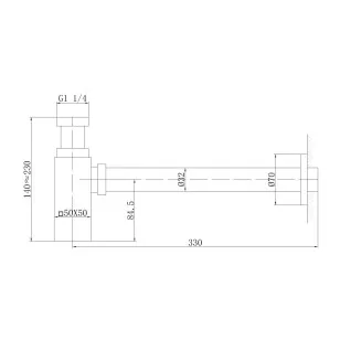 Сифон для раковины Abber 35.5x23 AF0031G