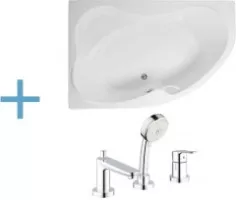 Акриловая ванна Aquanet Capri 110x51.9x76.5 00203914 + 00155683 + 00240613 Акриловая ванна Aquanet Capri 110x51.9x76.5 00203914 + 00155683 + 00240613