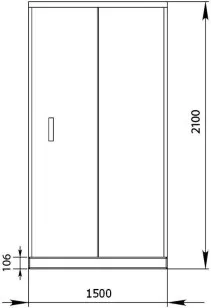 Душевая дверь Aquanet 150x200 NAA6121 150