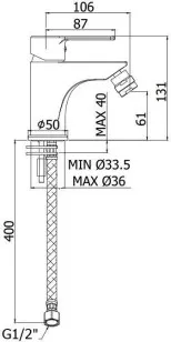 Смеситель Paffoni Red 5x10.6x13.1 RED131CR