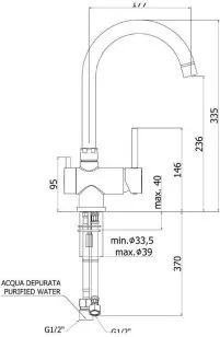 Смеситель Paffoni Stick 5x17.7x33.5 SK190ST