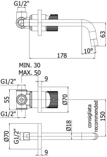 Смеситель Paffoni Jo 22x13.3 JO006NO70