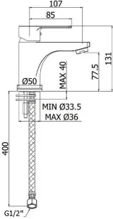 Смеситель Paffoni Red 5x10.7x13.1 RED071CR