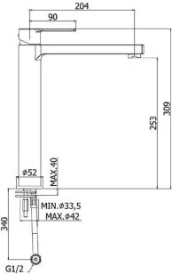 Смеситель Paffoni West 5.2x16x19.7 WS074CR