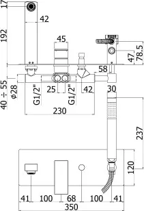 Смеситель Paffoni Elle 20.9x12x35 EL001CR