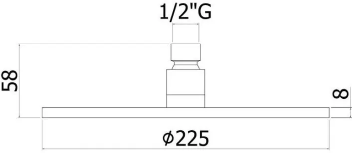 Верхний душ Paffoni Master 22.5x40x10 ZSOF074NO + ZSOF034NO