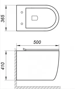 Чаша подвесного унитаза BelBagno Amanda 36.50x49.50x38 BB051CHR