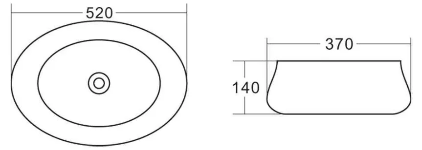 Накладная раковина BelBagno 51.50x37x13.50 BB1389