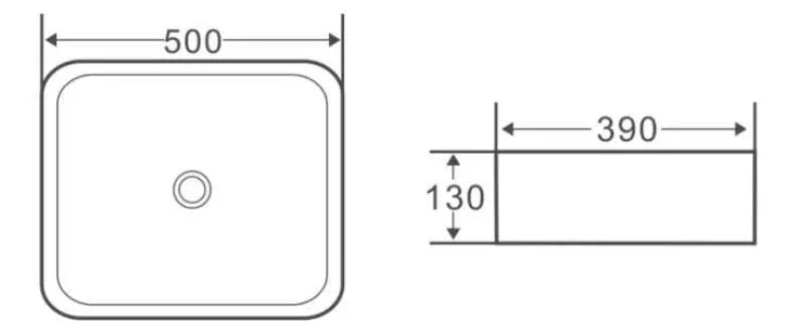 Накладная раковина BelBagno 50.50x39.50x13 BB1304
