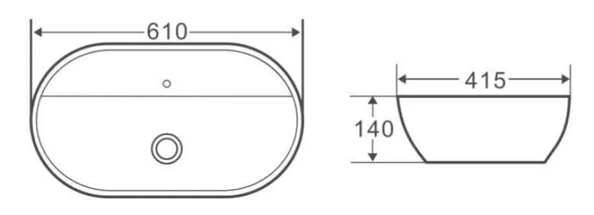 Накладная раковина BelBagno 41x61.50x14 BB1346