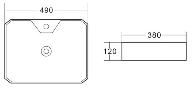 Накладная раковина BelBagno 50x37.50x13.50 BB1387