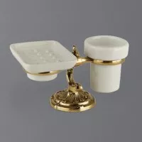 Стакан и мыльница настольные ArtMax Barocco Crystal AM-1789-Br-C