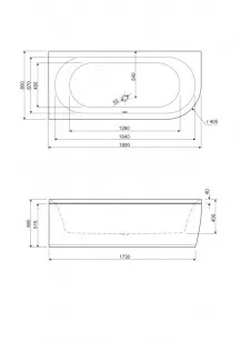 Акриловая ванна Cezares Metauro 180x80x40 METAURO CORNER-180-80-40-L