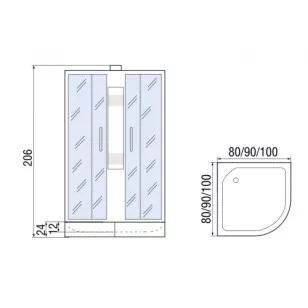 Душевая кабина Мономах 90x90x206 10000005771