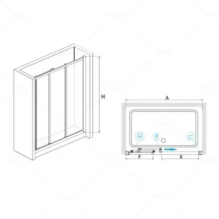 Душевая дверь RGW Classic 87x185 04091150-51