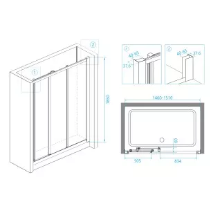 Душевая дверь RGW Classic 87x185 04091150-51