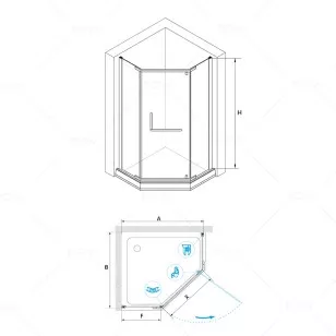 Душевой уголок RGW Hotel 90x90x195 350608199-21